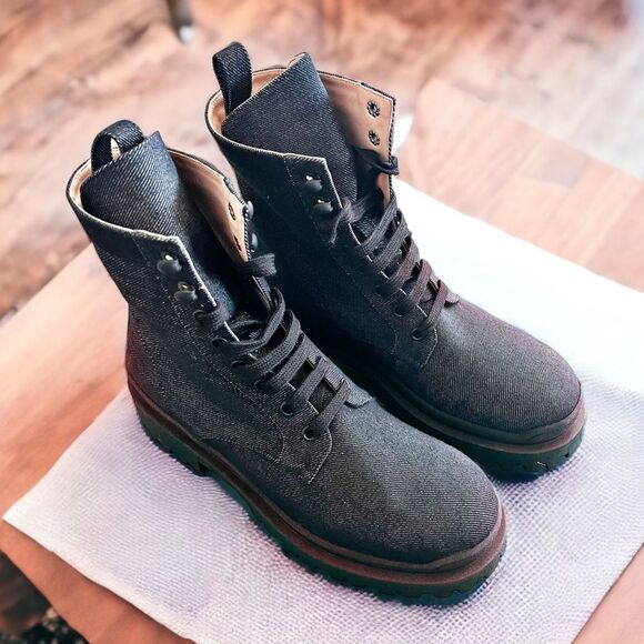 Ilio Smeraldo x Elizabeth Sulcer Combat Boots, Black, New, Size 38 - Picture 11 of 11